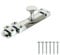 6 Inch Flat Door Bolts Chrome Plated Bolt Door Latches Tower Bolt Sliding Lock Stainless Steel Flat Slide Safety Door Barrel Bolt with Screws 1 Pack.