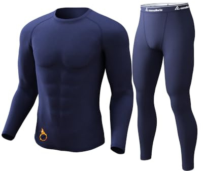 CL convallaria sous-vêtements Thermiques Hommes, sous-vêtements Fonctionnels de Ski sous-vêtements Respirants Polaire Interne Ensemble de sous-vêtements Thermiques