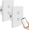 Smart Light Switch a 2 marce, 2 confezioni da WiFi Alexa, interruttore touch in vetro temperato, funziona con Alexa e Google, controllo remoto tramite app, funzione timing, facile da installare