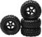 Unxuey RC 1:10 Buggy Gummireifen 5 Speichen Rad Felge 12mm Hex RC Teile für RC HSP 1/10 Offroad 4 Stück