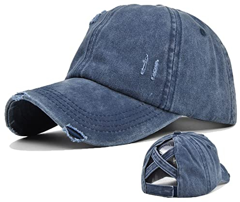 YAMEE Damen Baseballkappe Pferdeschwanz,Basecap Damen Sonnenhut Sonnenschutz,Baseballmütze Damen Vintage Sport Outdoor Cap
