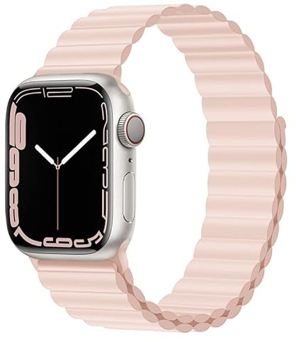 Magnet Band für Apple Watch Armband 41mm 45mm 40mm 44mm 42mm 46mm 38mm Herren/Damen, Silikon Sport Loop Strap für Apple Watch 8 Armbänder iWatch Series 10 9 8 7 6 5 4 3 SE Ultra 49mm-38/40/41/42 mm