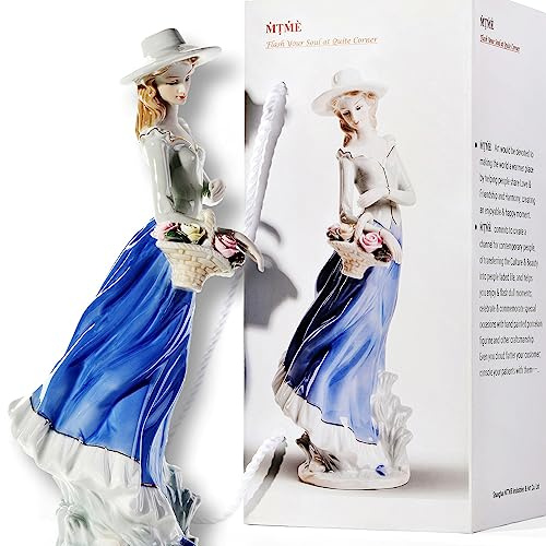 MTME Porzellanfigur, Dame mit Blumen, Erinnerungsstücke, Hochzeitsgeschenke, Statue, Heimdekoration (Jahrestag)