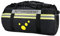 tee-uu BARRELBAG 75L Sporttasche (Schwarz, 3 Fächer, Reflexstreifen)