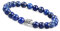 GD GOOD.designs Buddha Armband für Damen und Herren I Perlenarmband mit echten 8mm Lapislazuli Perlen I Blaues Kugelarmband