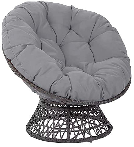 Morbuy Papasansessel Kissen Sitzauflage, Spritzwassergeschützt Rundes Dicke Stuhlkissen Bequem & Weich Sitzkissen Hängesessel für Indoor Outdoor Garten Stuhlauflage (70x70CM,Grau)