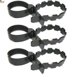BricoLoco.com Brida entutorar árboles. Pack 3 uds. Correa Ajustable para Sujetar árboles a tutores. Collar de Goma para sujeción de árboles a Tutor guía sin dañar el Tronco. Atadura Suave. (3)