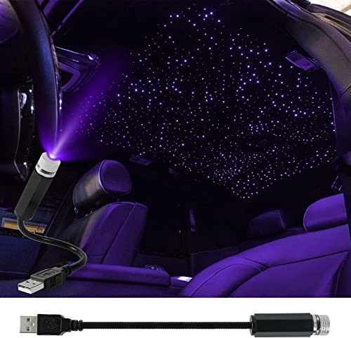 Weinsamkeit Lampe Projecteur LED, Portable Lampe de Toit avec Interface USB Plug and Play Motif d’Éclairage en Ciel Étoilé Veilleuse Orientable Plusieurs Effets de Lumière pour Voitures/Maison/Fête