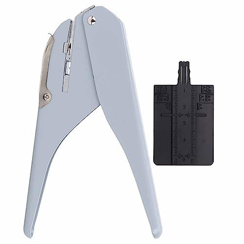 ZLXHDL champignons Disque Trou Perforation, Outil de Poinçonnage à Main avec règle de positionnement, Coupe-Papier pour Fournitures Scolaires et Bureau Maison(Gris)