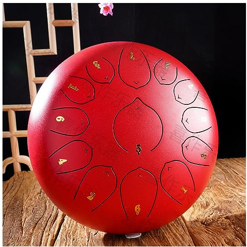 Tongue Drum Steel Tongue Drum 12 Inch 13 Tone Handpan Instrument Multiple Colors Available (3)