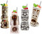 Morlinca Tiki Mugs–Tiki Becher 4er Set–Keramik Tiki gläser Cocktailgläser Tiki Bar deko Tiki Cocktail Party–Tiki Themed Parties–Halloween Parties–Hawaiianische Party,A5