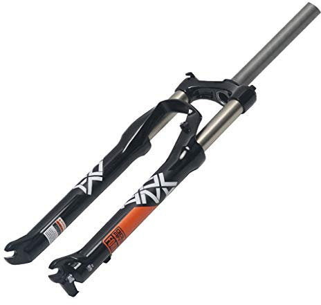 KANGXYSQ Forcella Ammortizzata Bici MTB 26 27.5 29 1-1/8 Corsa 100 mm Colonna Freno a Disco Linea Fibbia (Color : A, Size : 27.5INCH)