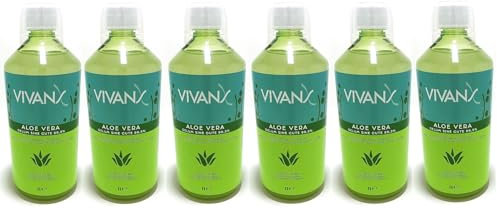 ALOE VERA DA BERE PURA 99,5% PURA SENZA AGGIUNTA DI ACQUA SENZA LATTOSIO GLUTINE NE COLORANTI E DOLCIFICANTI PRODOTTO VEGANO CONFEZIONE 6 LITRI