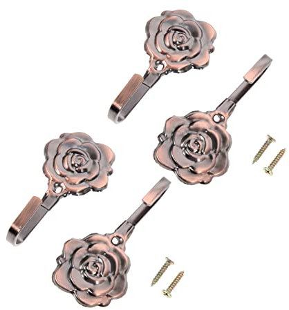 Rosenblumen Gardinenhaken aus Eisen, Wandmontage