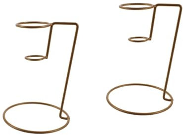 Cabilock 2 Piezas puesto helados decoraciones pastel decoración comida Soporte hierro para helados Exhibidor helados estante exhibición soporte cono puestos crema