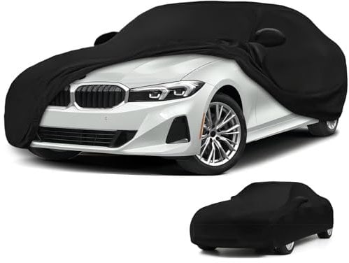 Autoabdeckung Indoor Kompatibel mit BMW 3er 2007-2025, Stretch Soft Satin Maßgeschneidert Atmungsaktiv Staubschutz Vollgarage Autoabdeckung für Tiefgarage, Autoausstellung