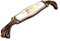 UIHMSWYAL Chinesischer Retro-Schranktürgriff, antiker chinesischer gelber Bronze-Garderobenschrank, Schubladenschrank, Türgriff-Hardware (Size : 3038 128 Yellow Ancient Rose)