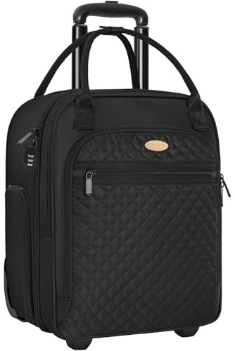IBVIVIC Valise à roulettes sous Siège, Cabine Bagage à Main Valise, Valise de Cabine Légère pour Hommes et Femmes en Voyage d'affaires, 42x32.5x21CM (Noir)