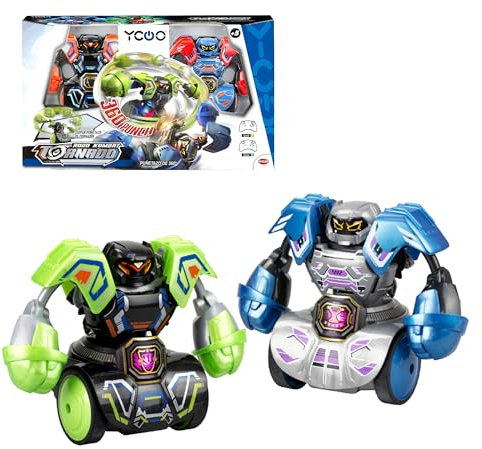 YCOO Robo Kombat Tornado Battle Pack, Paquete de Dos Robots Luchadores con Luces y Efectos de Sonido de puñetazos, Robots de Combate para niños y niñas Mayores de 5 años, Bizak (62006883)