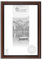 CLAMARO 'Florenz' Bilderrahmen Antik 48,5x68 Massivholz | Braun | 40 mm breite Shabby Chic Vintage Barock Leiste | Holzrahmen inkl. Acrylglas, Rückwand, Metall Aufhänger