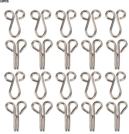 10 Stück Fell-Kleiderhaken Zum Nähen für Mantel, Jacke, Umhang, Stola, Armband, Schmuck, Bücher, Basteln und Mehr (Befestigen Sie den schwarzen Kragenhaken mit 2,8)