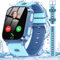 Noctiluxia Smartwatch Kinder 4G, GPS Kids Watch Telefon, Wasserdicht, Kinderuhr SOS Anruf, Videoanruf, Echtzeit Chat, Kamera, Schrittzähler, Wecker, für 4-12 Jungen und Mädchen (Blau)