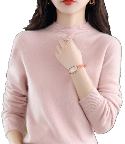 Pull en cachemire pour femme, 100 % cachemire, manches longues, col rond, doux et chaud, pull en tricot tendance, grande taille