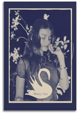 HUEAEHAHE Rockband-Poster, Motiv: Mazzy Star, dekoratives Leinwandposter, ästhetischer Poster, Druck, Wandkunst, Dekor-Poster, 30 x 45 cm, ungerahmter Stil