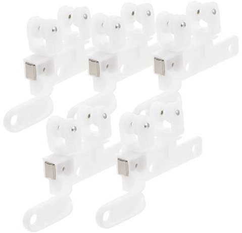 Magnetische Vorhangschienenrolle, 5 Paare, Gebogen, Weiß