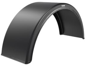 DOMAR Kotflügel 41x135cm für Leicht LKW Und PKW Anhänger Zwillingsbereifung Kunststoff Schwarz (2)