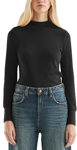 QS Damen 2172781 T-Shirt Langarm, Slim Fit