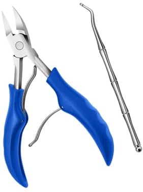 Zehennagelcrippers, Nagel Trimmer 2 Stcs Ingord ToneNail Tools Kit, Schwarz/Blau/rot mit Edelstahl Eingewachsenen -Zehennagel -Werkzeugen Kit Eagle Schnabel Clipper Nagelpflege Set Blau (BLUE)