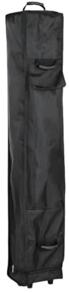 IvoQ Rollbare Tragetasche für Partyzelt 3x3 m – Stabile Aufbewahrungstasche mit Rollen, Gummigriffen & Extra Staufach – Wasserabweisendes 1680D Oxford Polyester – Schwarze Transporttasche für Zelte