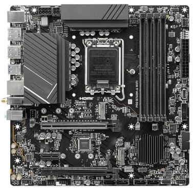 Placa Madre Placa Base Fit For MSI Pro B760M-A WiFi Intel B760 LGA1700 Compatible con i9-14900KF i5-12400F i5 12400f DDR5 6800MHz 256GB NVME M.2 PCle 4.0