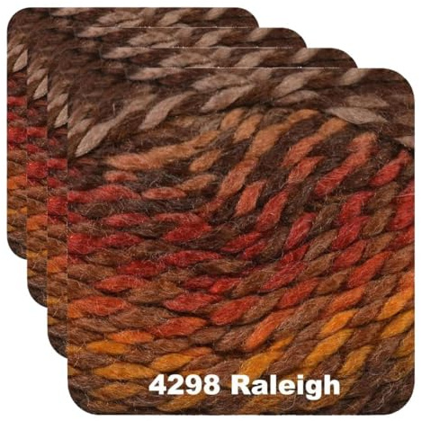 King Cole Explorer Super Chunky 80% Acrylic 20% Wool Knitting Yarn (Raleigh 4298) (Pack of 4)