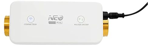 Neo Smart Water Valve NAS-WV02W - WLAN Smartes DN25-Messingventil für Trinkwassersysteme, Trinkwasserzertifiziert, Ultraschallmessung, Leckschutz, IPX7, Wasserverbrauch, Shelly Smart Control App
