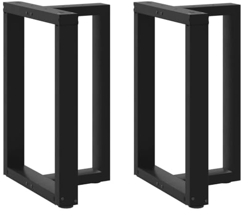 Qnhdfrt Lot de 2 pieds de table de salle à manger en forme de T - Noir - 50 x 35 x (72-73) cm - Pieds de meubles réglables en acier avec cadre en métal robuste revêtu par pulvérisation - Design