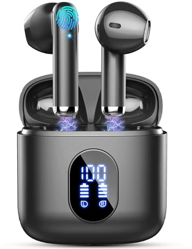 Drsaec Bluetooth 5.4 Kopfhörer, In Ear Kopfhörer Kabellos Bluetooth 2026 Neu Kabellose Kopfhörer mit 4 ENC Mic, 6D Tiefer Bass, 30 Std Noise Cancelling Ear Buds, IP7 Wasserdicht Sport Ohrhörer, USB-C