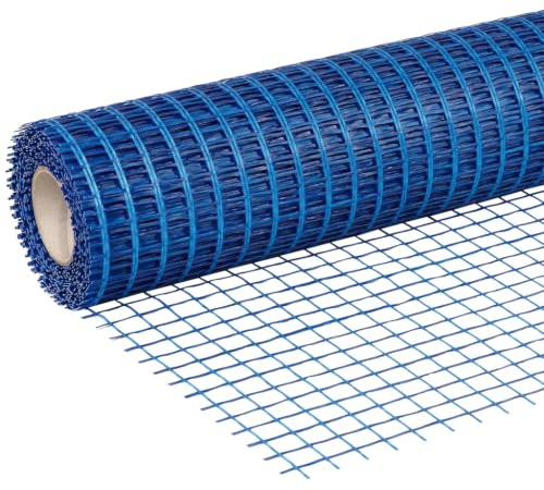 Grillage en fibre de verre 145 g/m² | Filet pour renforcement des sols et des chapes | Rouleau 1,1 x 50 m | Renfort pour béton et mortier | Haute résistance aux alcalis | Réduit les fissures