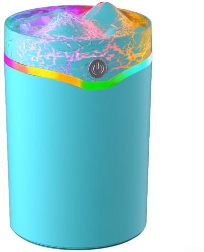 Luftbefeuchter mit 3 Düsen USB Aroma Diffusor Leiser Betrieb 18cm für Schlafzimmer(Celestial Blue)