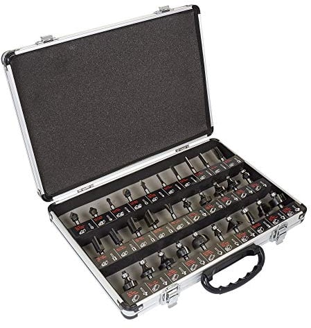 Trend 30-teiliges Fräser-Starter-Set, 1/4 Zoll Schaft, Hartmetallbestückt, Mit Aluminiumkoffer, SET/SS31X1/4TC