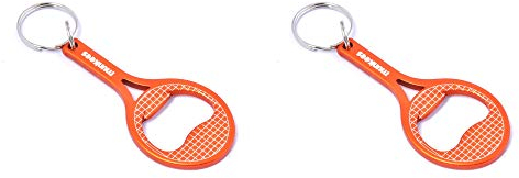 munkees Lot de 2 porte-clés décapsuleur de tennis raquette de tennis Orange 340539