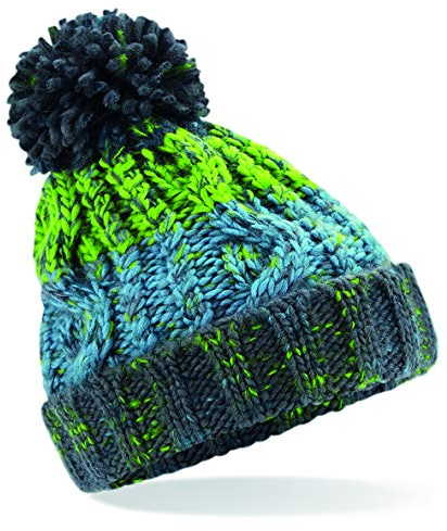 4sold Mens Womens Girls Beanie Warm Winter Corkscrew Cable Knitted Bobble Hat Plain Ski Pom Wooly Cap