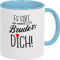 Shirtstown Taza de café, hay sólo un mejor hermano Dich!, taza de café, té, refranes de regalo, cerámica, color azul claro