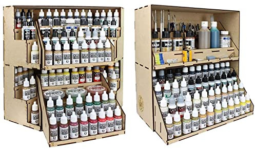 War World Gaming MDF Modular Paint Station System - Set 2 – Basic Set with Tool Drawer – Wargame Miniature Mini Figure Painting Diorama Railway Railroad Modelling Hobbyists