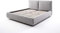 möbelando Polsterbett Atesio hellgrau 180x200 cm H2Designerbett Bett Gästebett Doppelbett Bettgestell