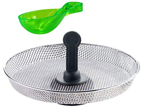SPARES2GO Fryer Chip Tray Snacking Grid Basket & Serving Spoon compatible with Tefal SERIE 001-1 Series Fits Actifry 1kg 1.2kg Air Fryer