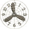 Kare Design Wanduhr Fan Blade, Uhr, Silber, 61cm