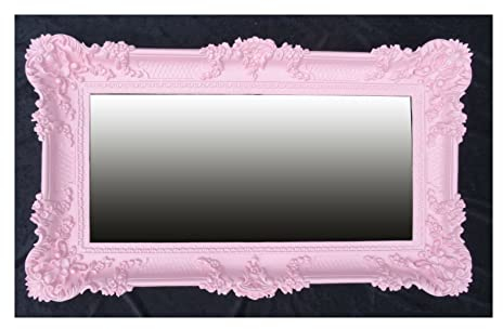 Generisch Miroir mural intemporel - Style baroque - Rose - 96 x 57 cm - Style baroque antique - Style Renaissance - Design rétro avec ornements - Luxueux et prononcé - 75SP
