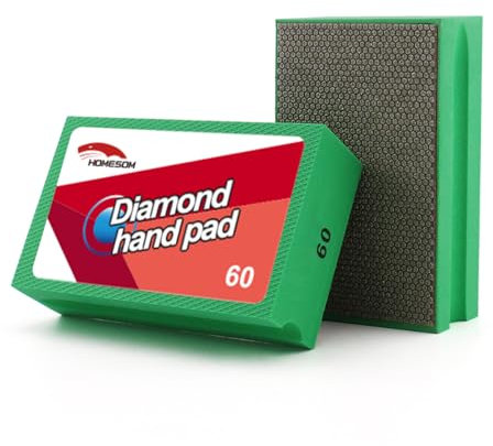 HOMESOM Tampone di lucidatura a mano diamantato elettrolitico utensili diamantati Pad per Grante MarbIe pietra vetro grana 60